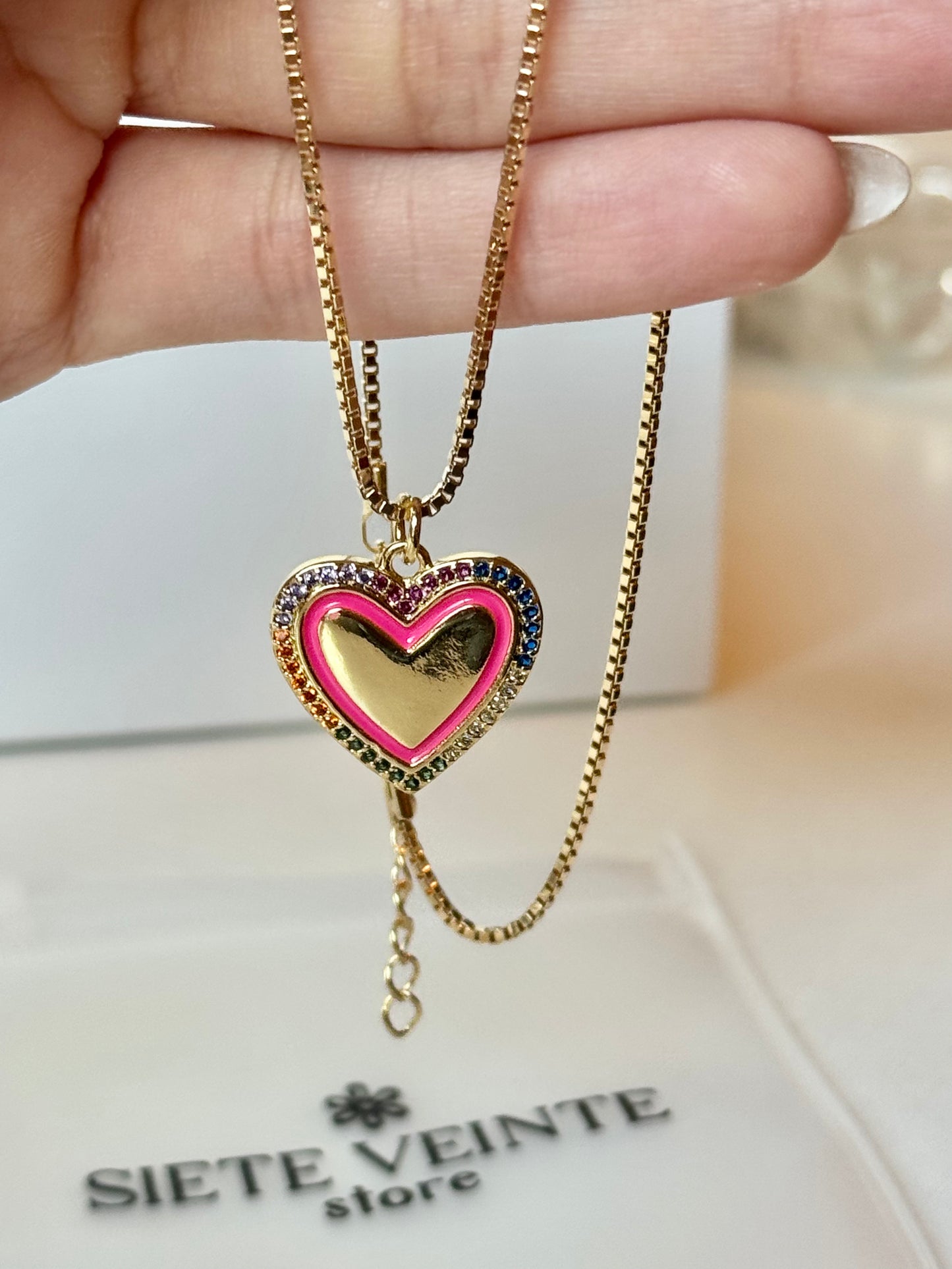 Colorful Heart Necklace