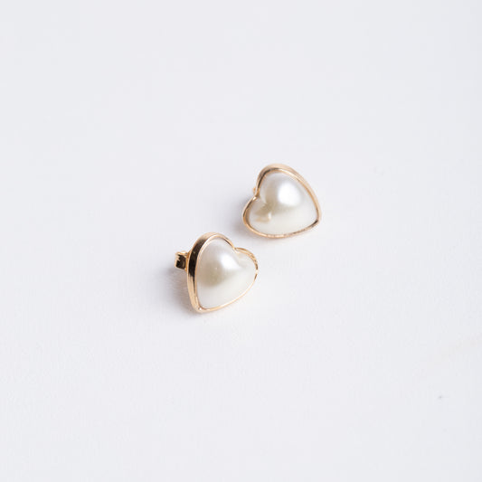 Heart Pearl Earrings
