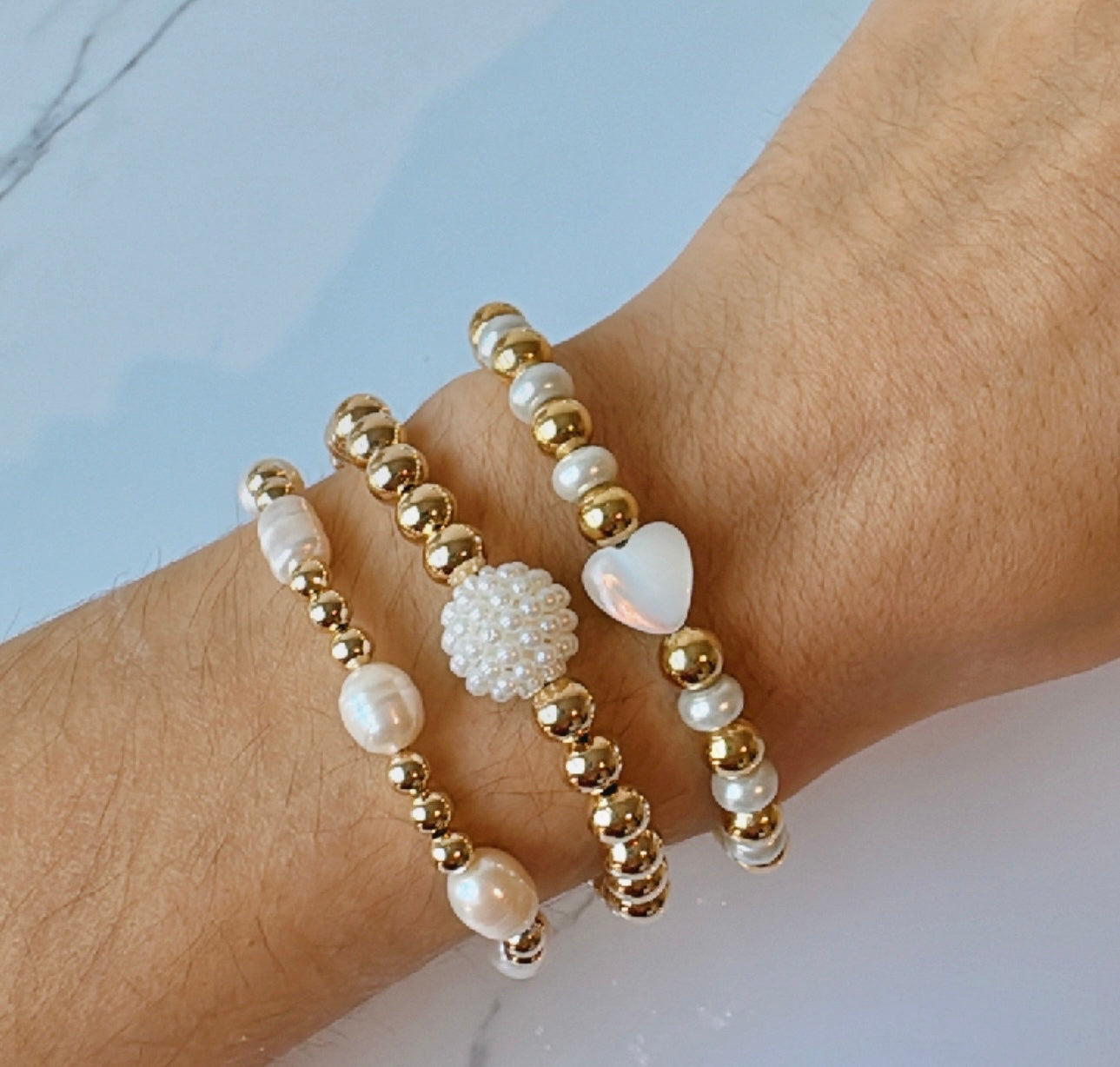 Pearl and Gold Bracelet