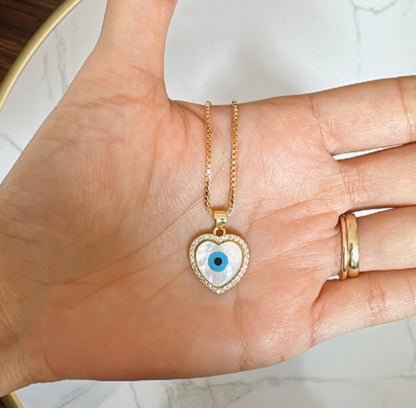 Blue Eye Heart Chain