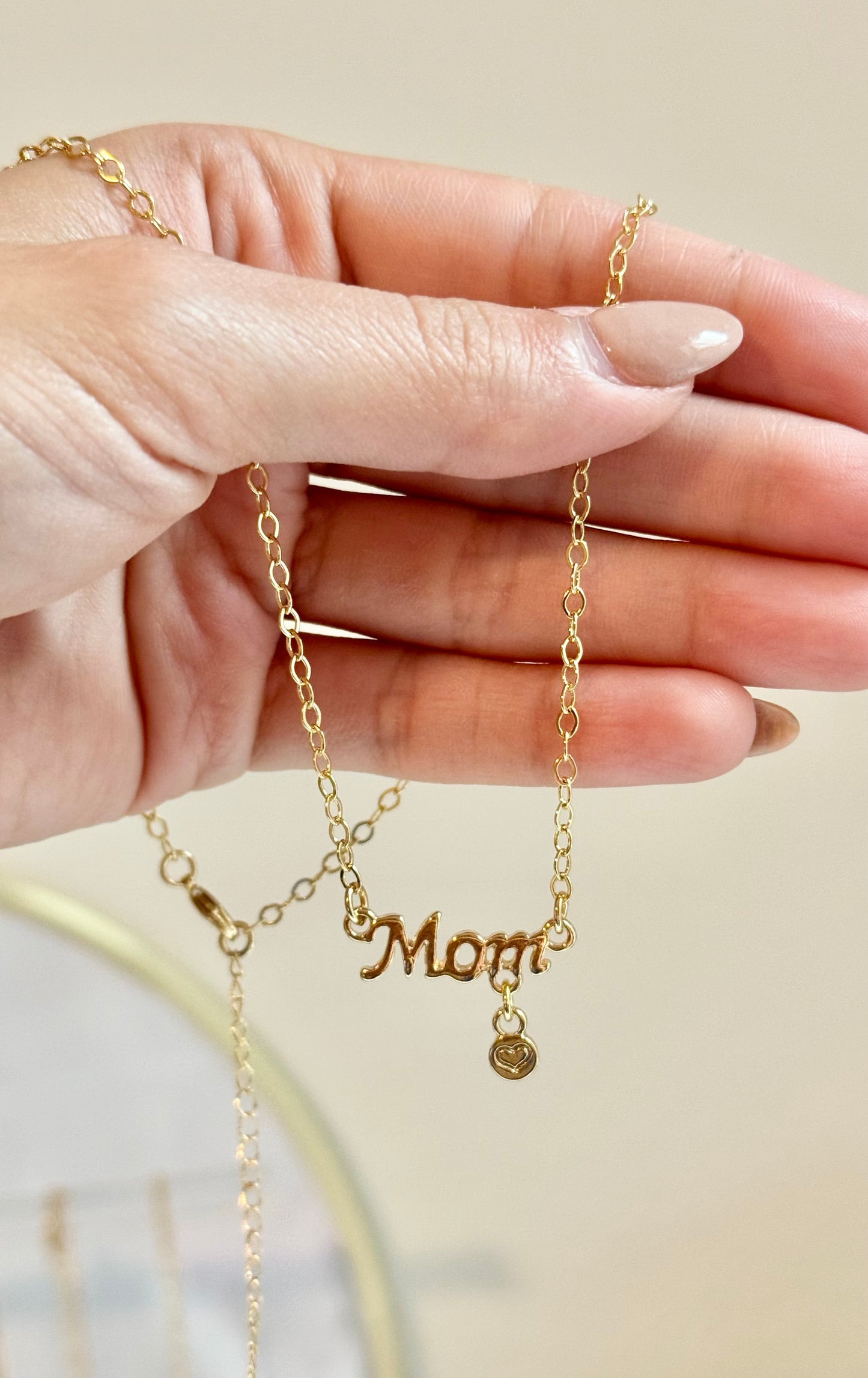 Mom Necklace with Heart