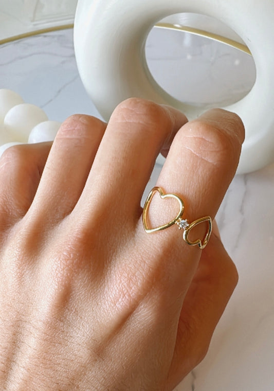 Double Heart Ring