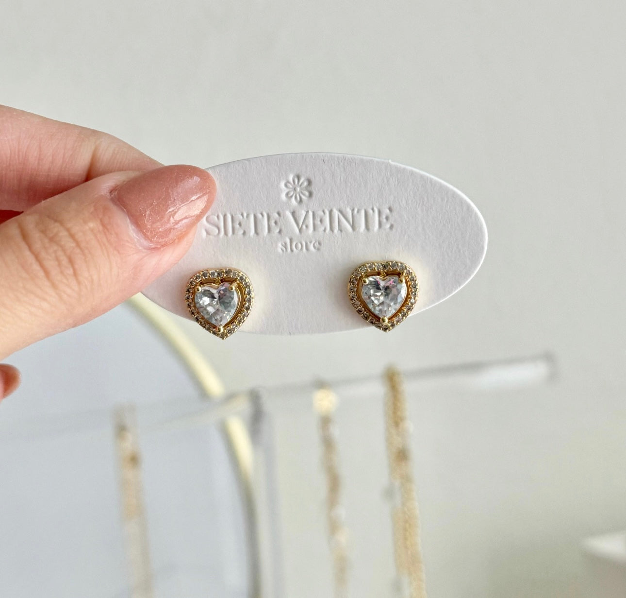 Crystal Heart Earrings