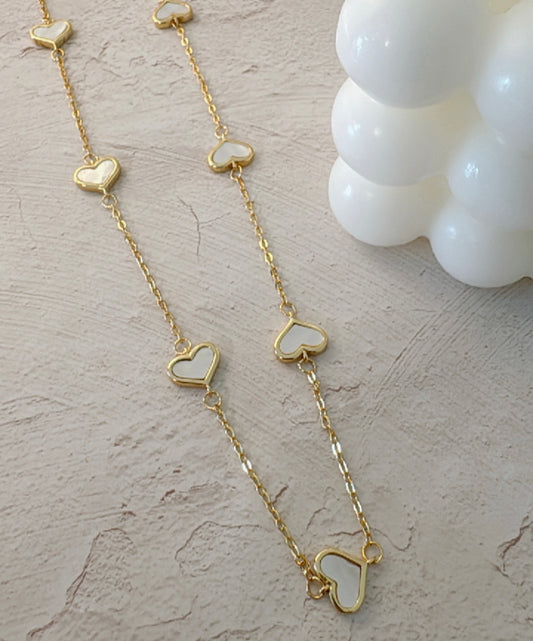 White Hearts Chain