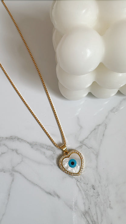 Blue Eye Heart Chain