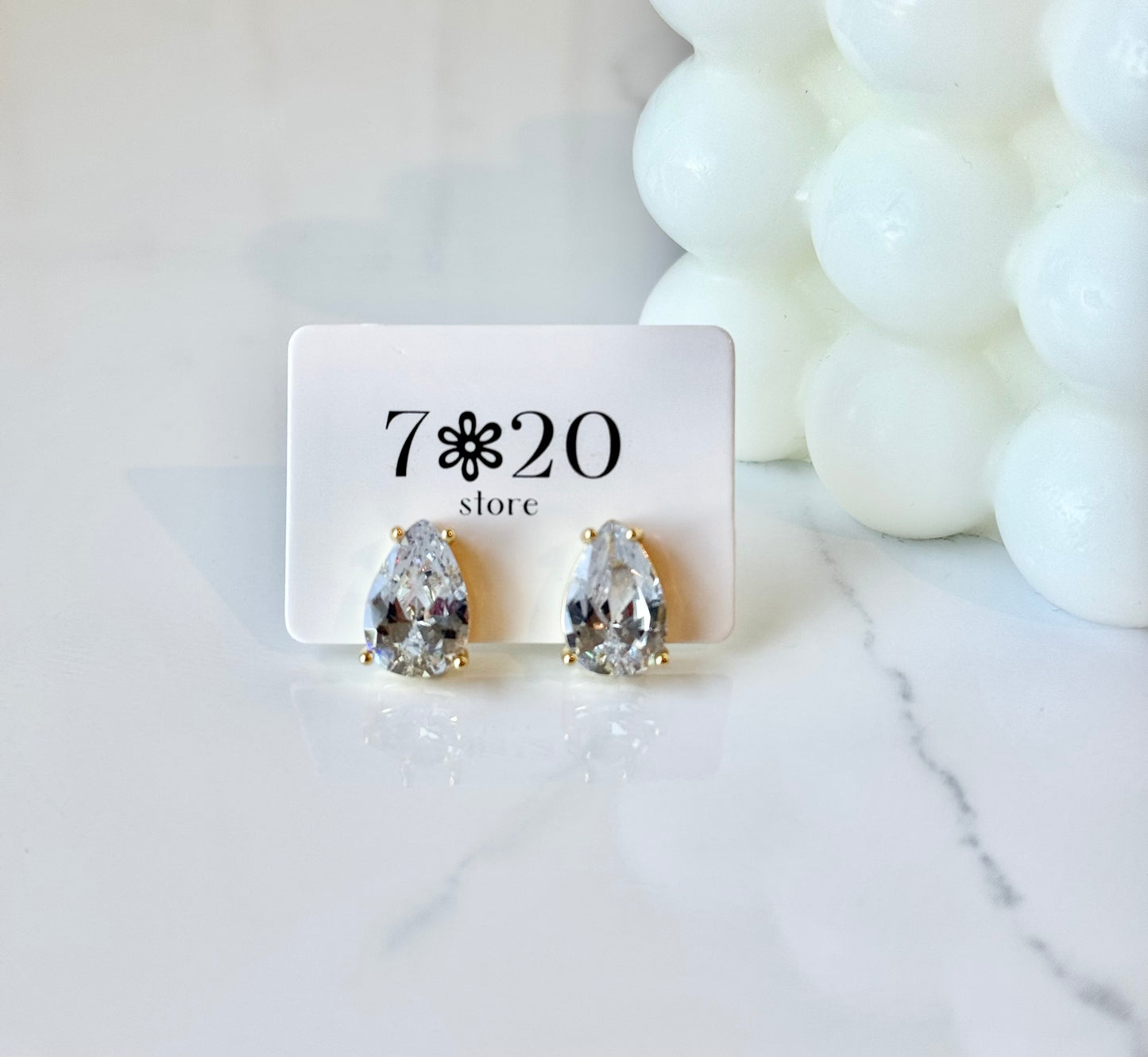 Clear Drop Earrings