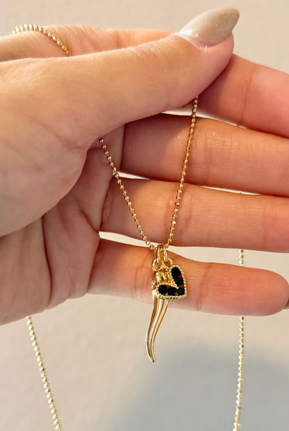 Gold Chili & Heart Chain