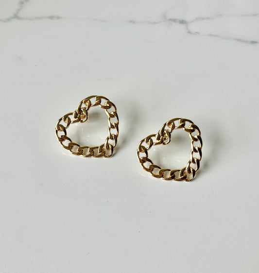 Chain Heart Earrings