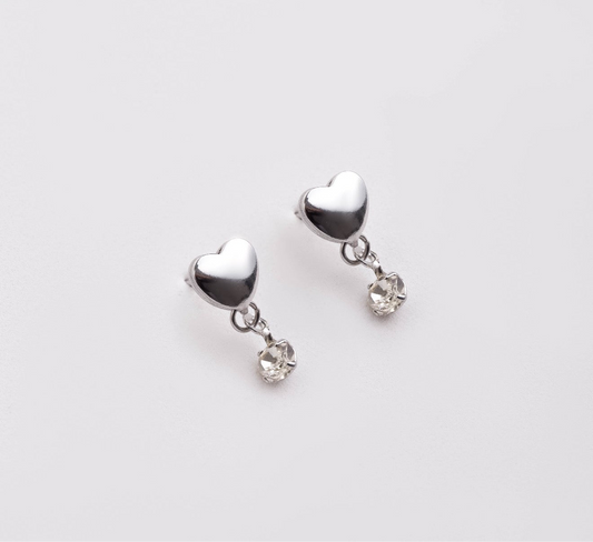 Silver Heart Earrings