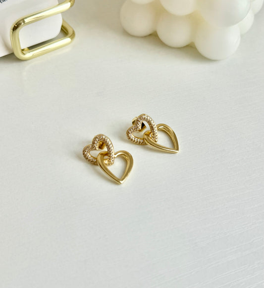 Double Heart Earrings