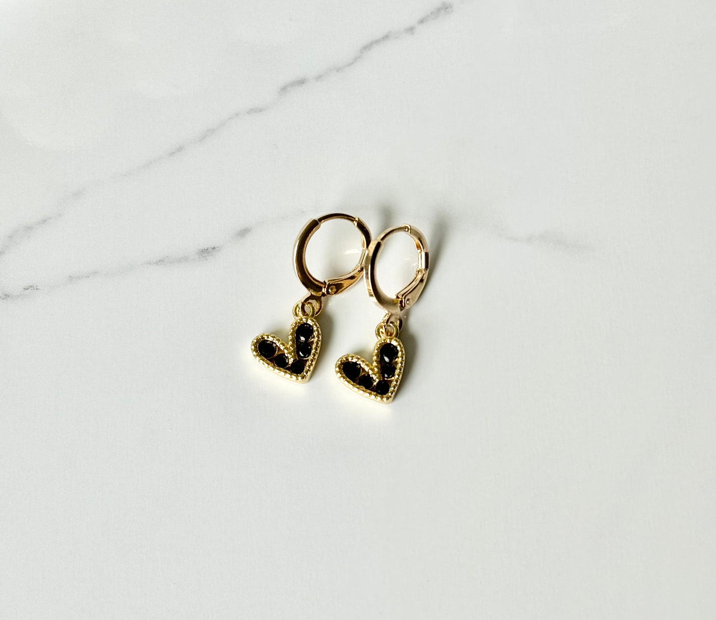 Black Heart Earrings