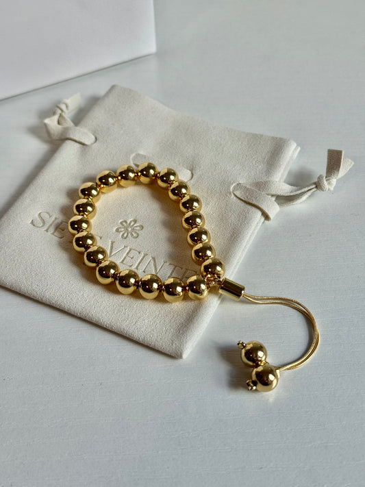 Adjustable Gold Bracelet 8mm