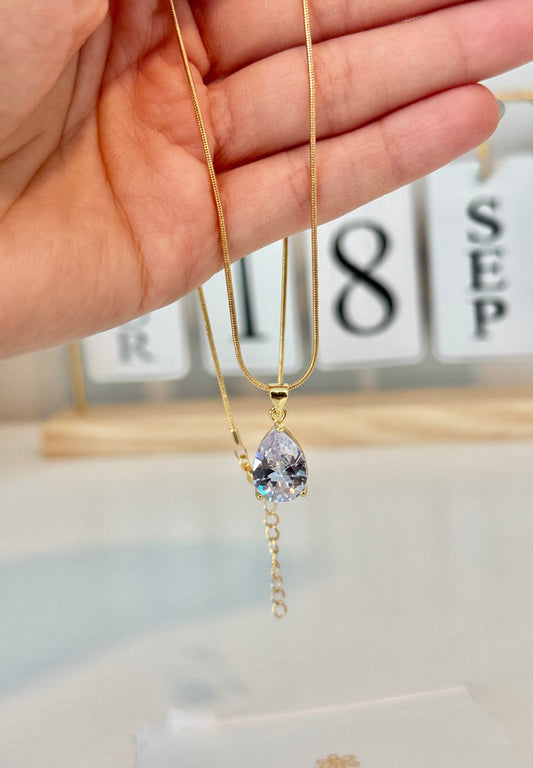 Clear Drop Necklace
