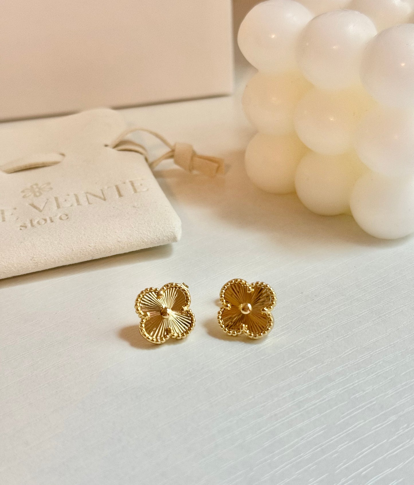 Gold Clover Earrings