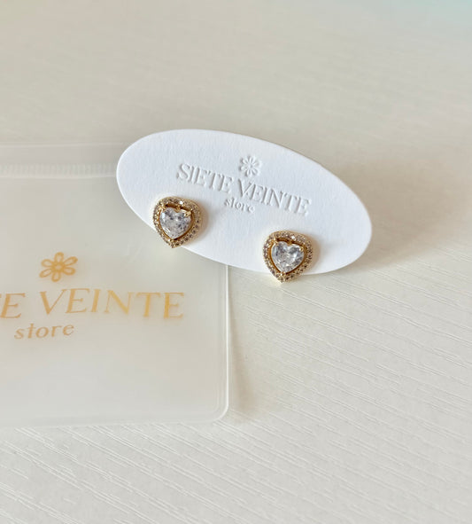 Crystal Heart Earrings