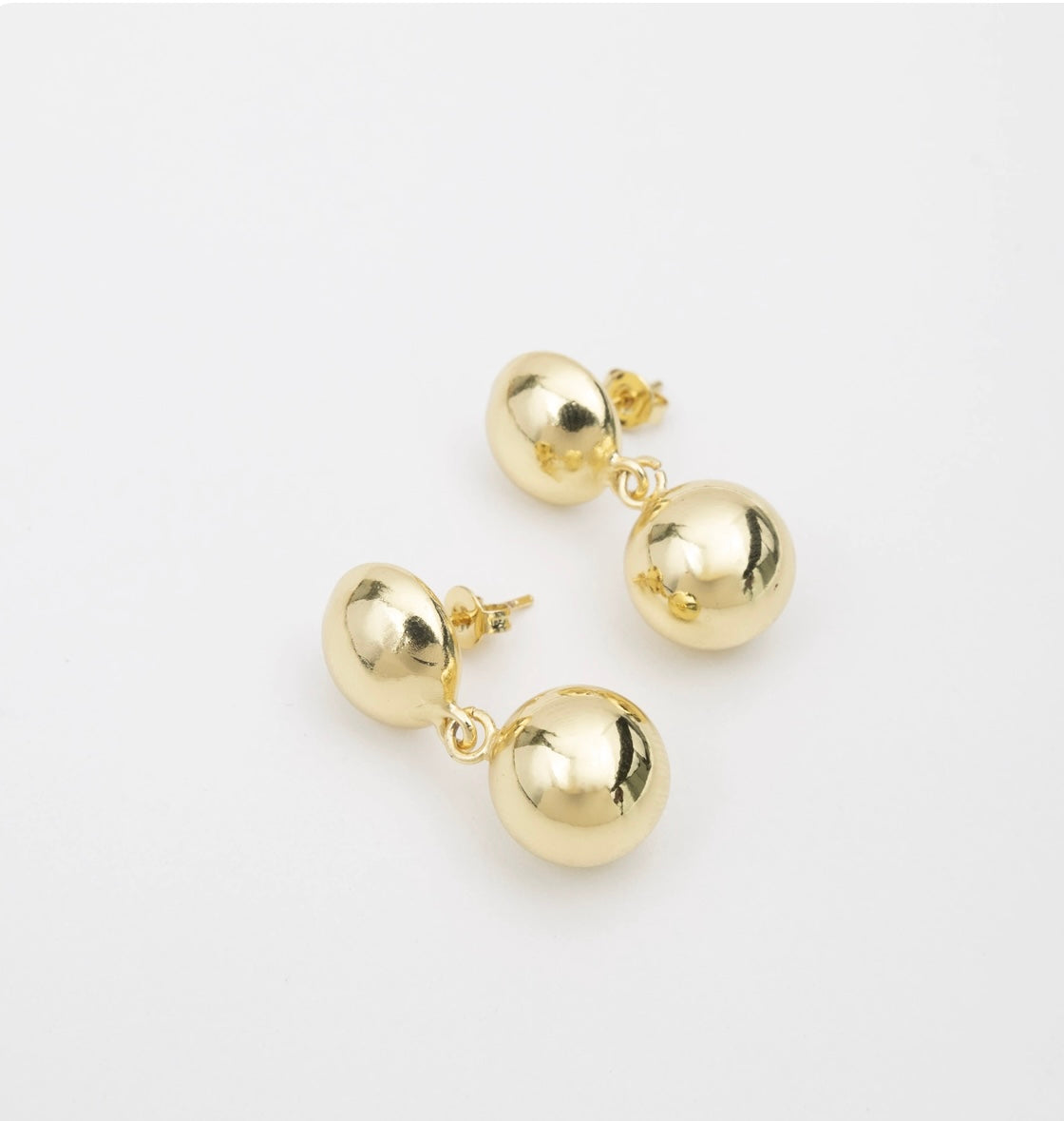 Gold Ball Earrings