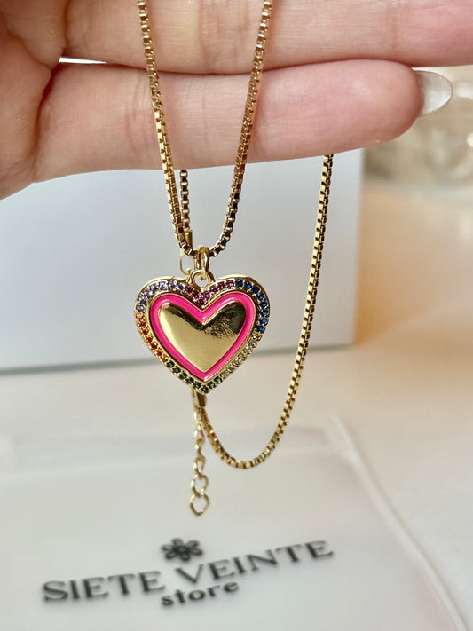 Colorful Heart Necklace