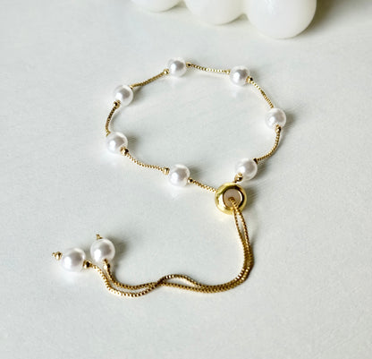 Adjustable Pearl Bracelet