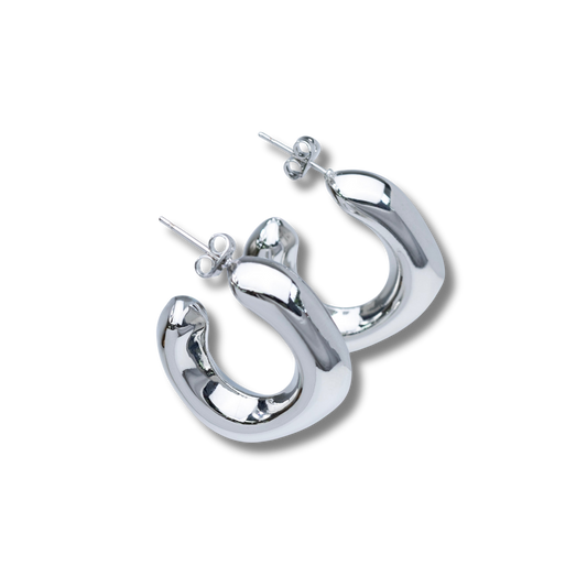Silver Hoops