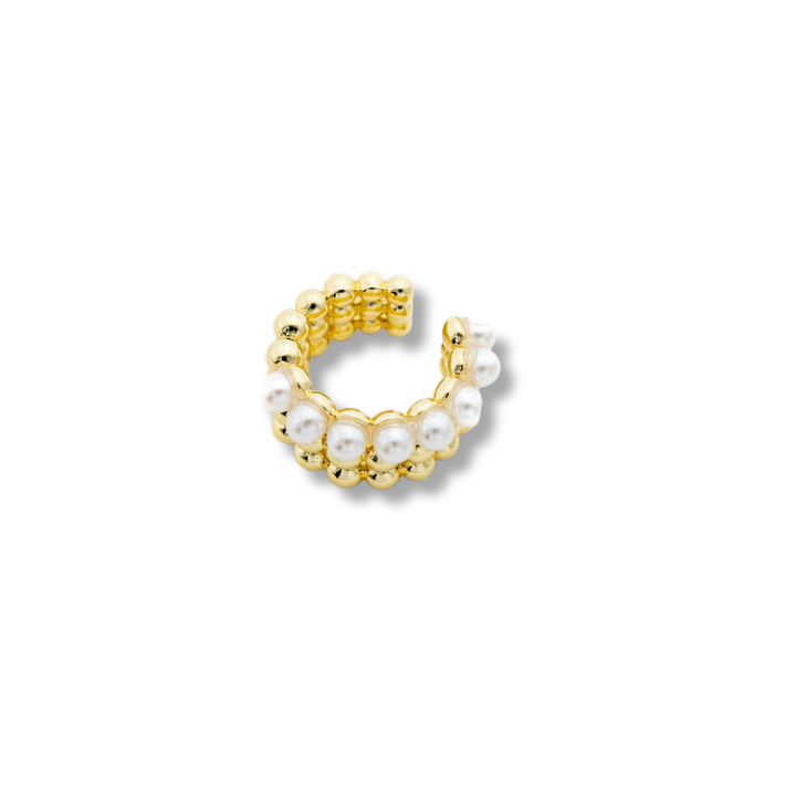 Pearl and Gold Ear Cuff