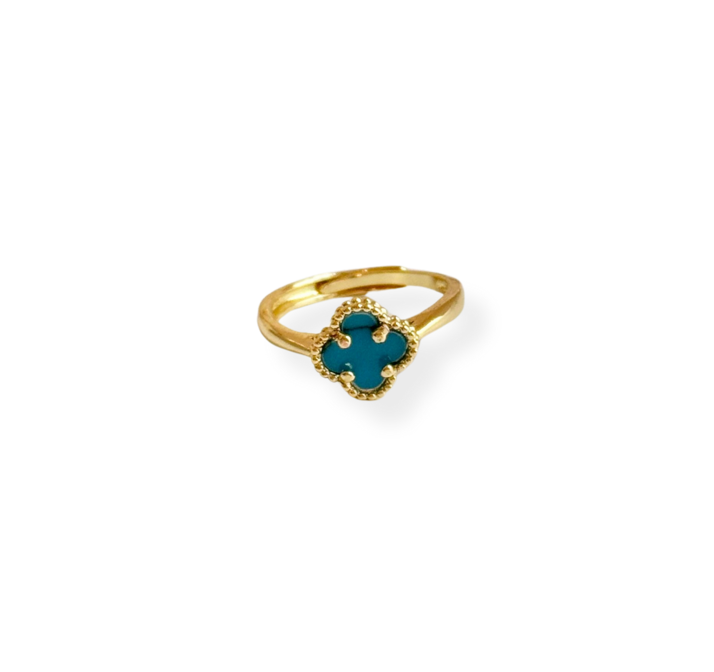 Blue Clover Ring