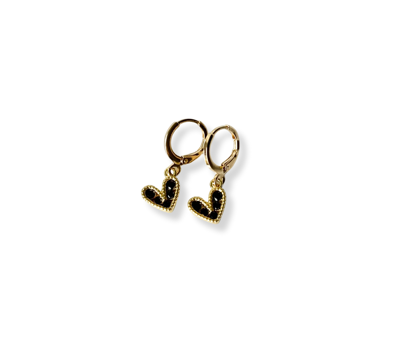 Black Heart Earrings