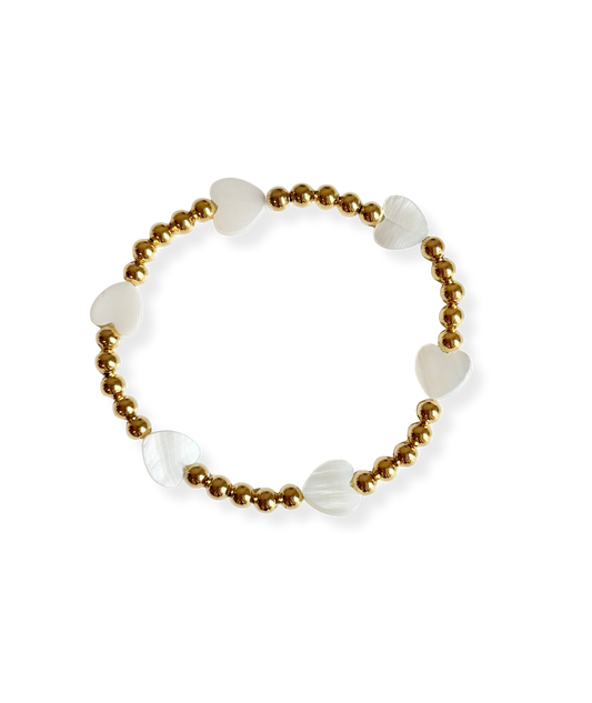 White Hearts Bracelet