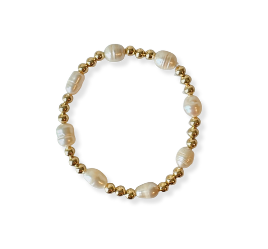 Pearl and Gold Bracelet