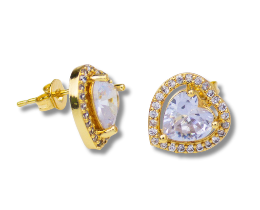Crystal Heart Earrings