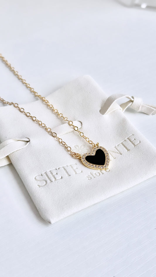 Black Heart Necklace